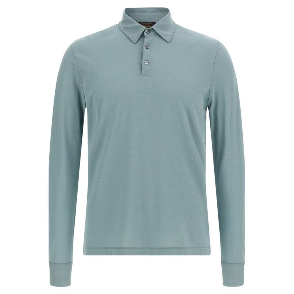 ZANONE Blue Cotton Polo Men's Shirt